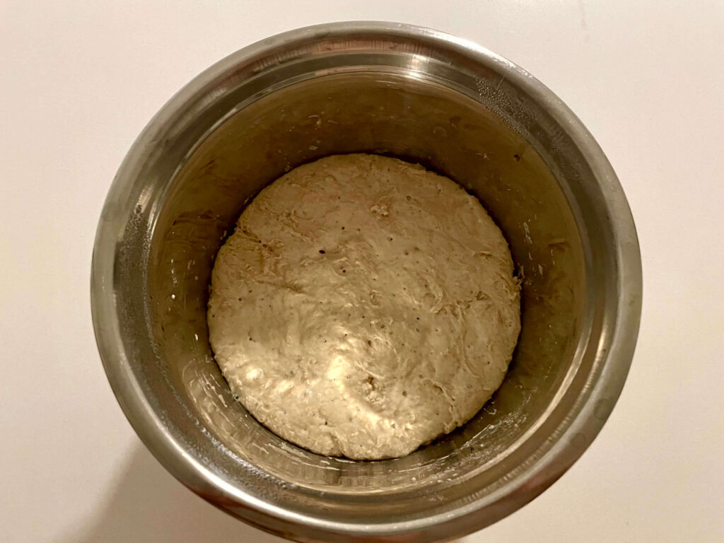 Bread dough after proofing