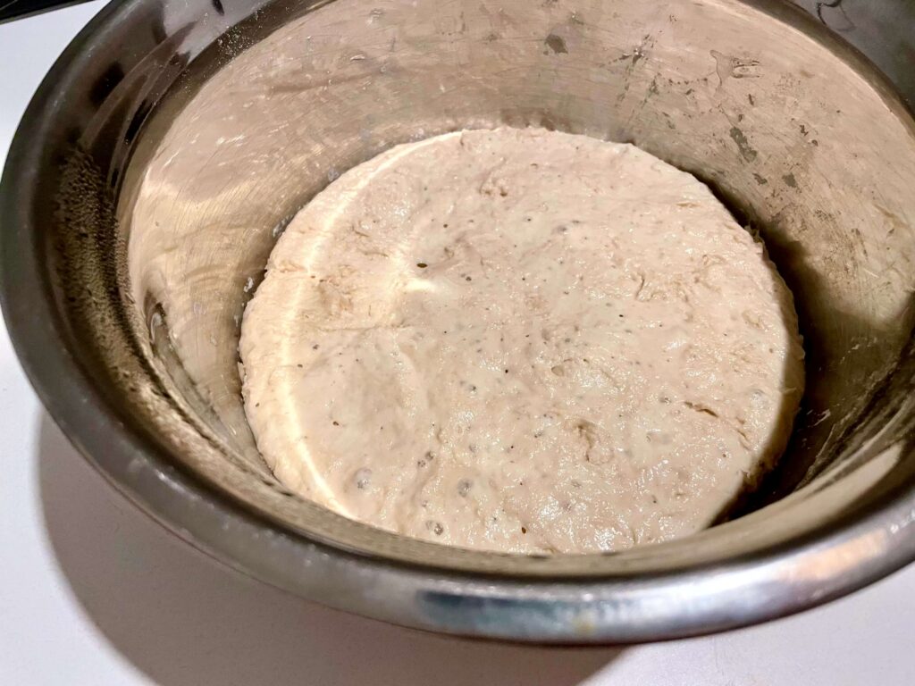 Bread dough after proofing