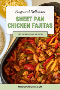 Pinterest Pin: Sheet Pan Chicken Fajitas