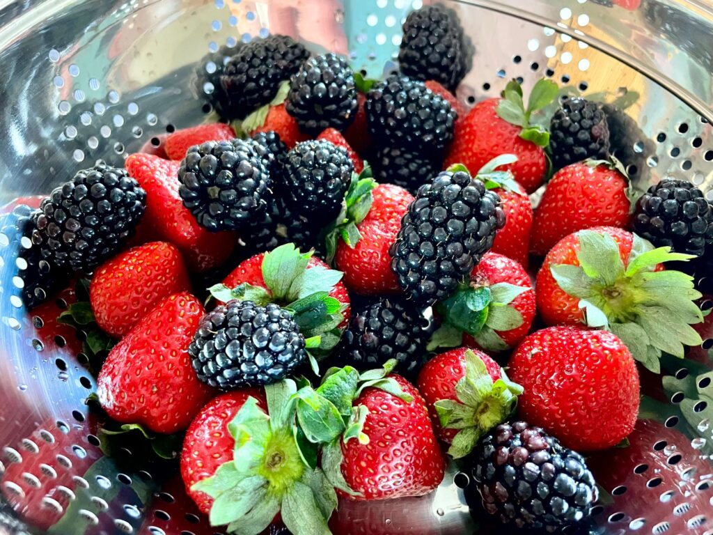 Strawberries and blackberries
