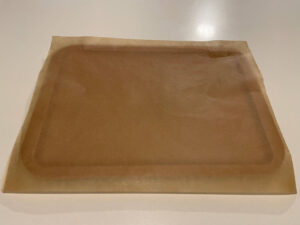 Baking Tray Lined with Baking Paper