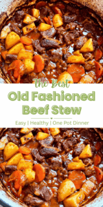 Pinterest Pin - Old Fashioned Beef Stew